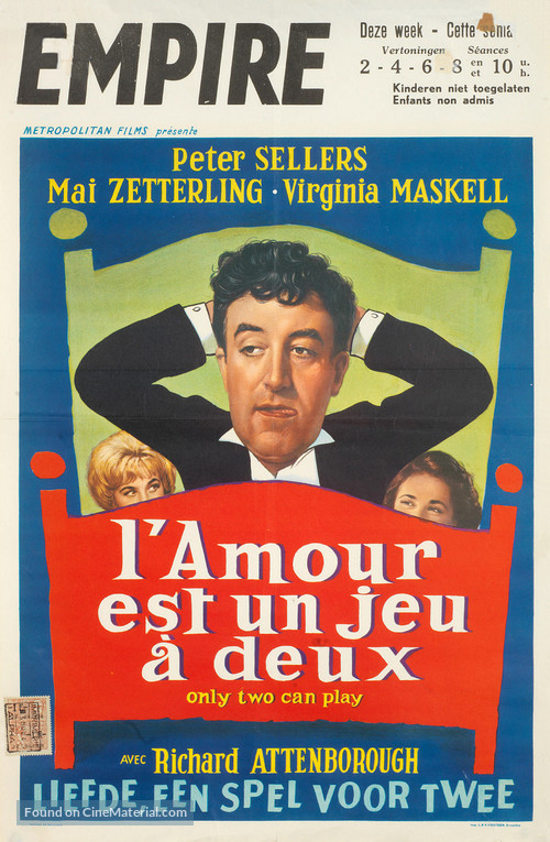 Only Two Can Play - Belgian Movie Poster