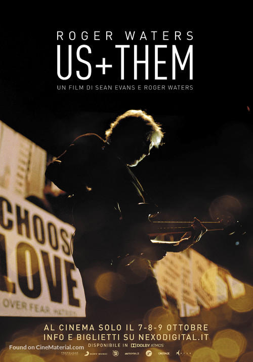 Roger Waters: Us + Them - Italian Movie Poster