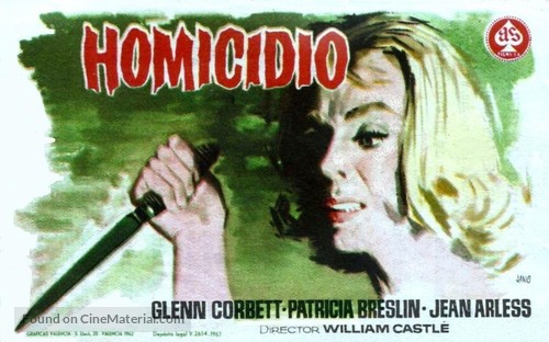 Homicidal - Spanish Movie Poster