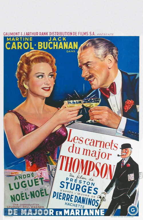 Les carnets du Major Thompson - Belgian Movie Poster