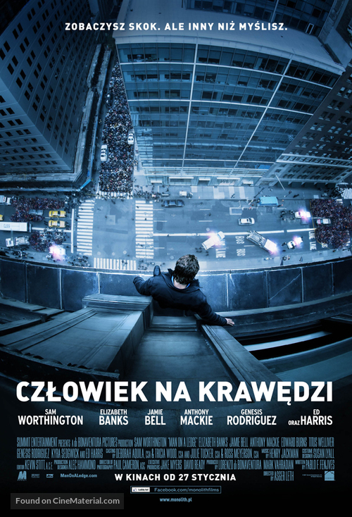 Man on a Ledge - Polish Movie Poster