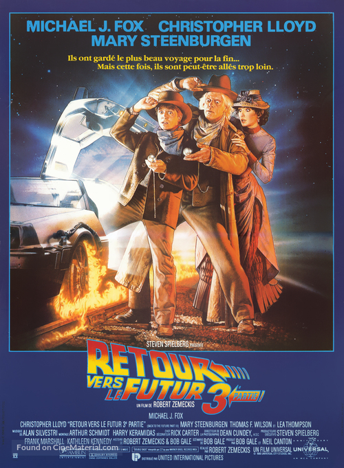 Back to the Future Part III - French Movie Poster