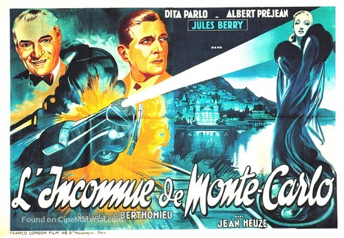 L&#039;inconnue de Monte Carlo - French Movie Poster