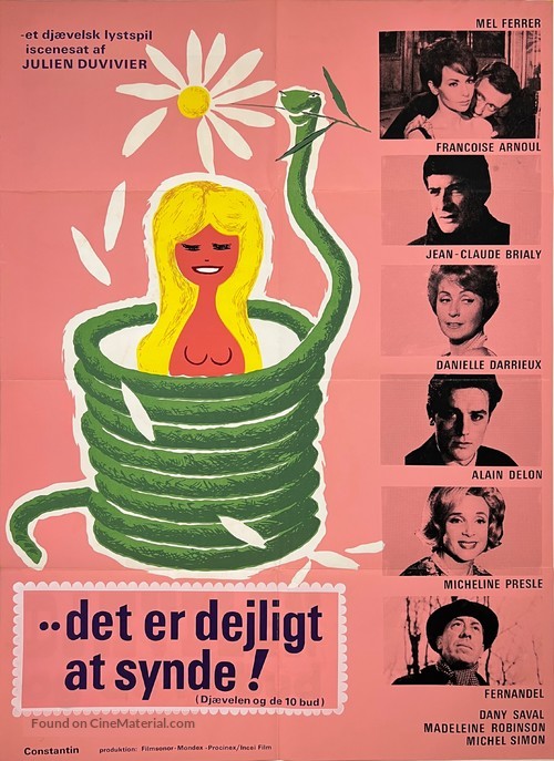 Le diable et les dix commandements - Danish Movie Poster
