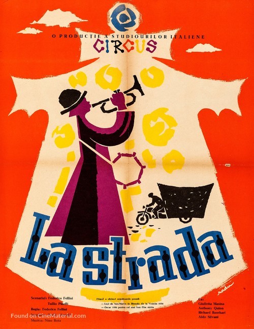 La strada - Romanian Movie Poster