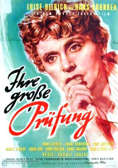 Ihre gro&szlig;e Pr&uuml;fung - German Movie Poster