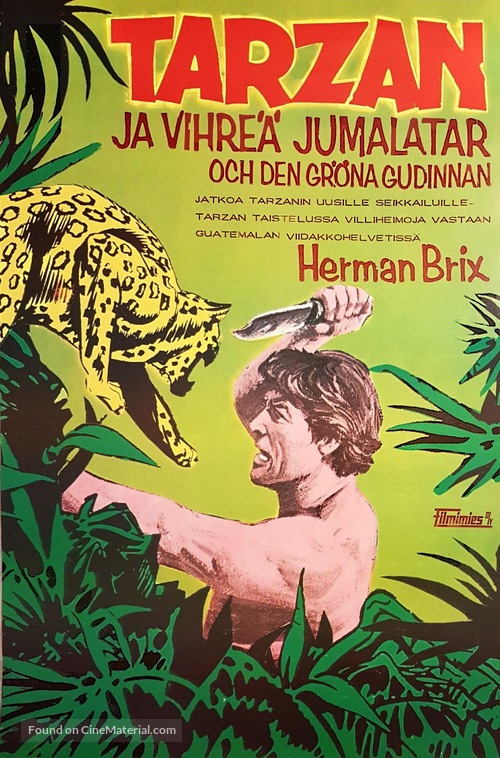Tarzan and the Green Goddess - Finnish Movie Poster