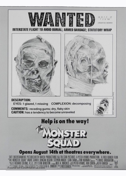The Monster Squad - Movie Poster