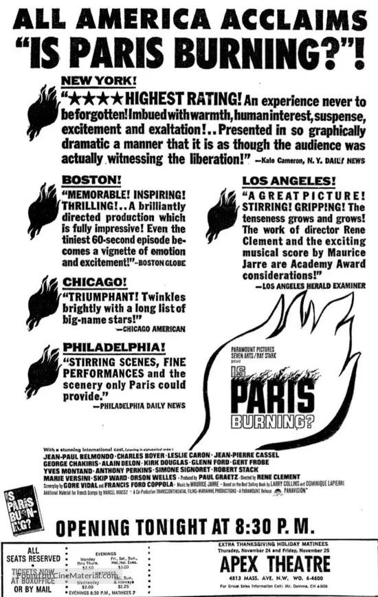 Paris br&ucirc;le-t-il? - poster