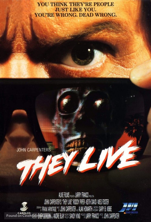 They Live - Norwegian VHS movie cover