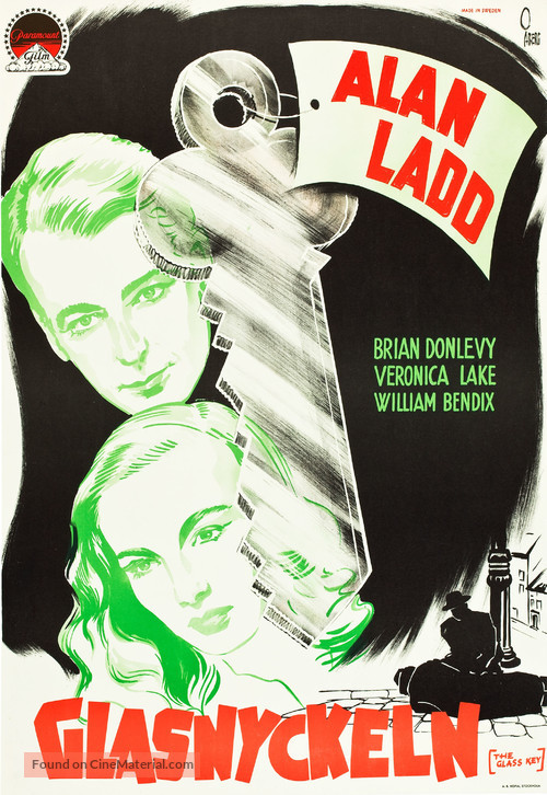 The Glass Key - Swedish Movie Poster