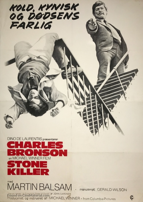 The Stone Killer - Danish Movie Poster