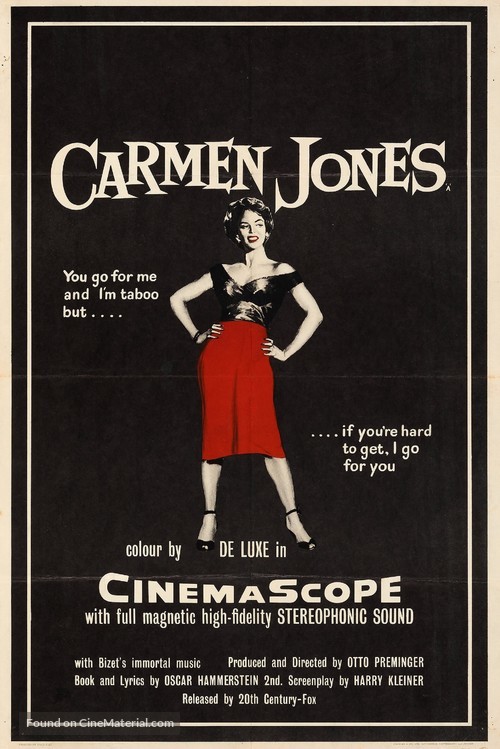 Carmen Jones - British Movie Poster