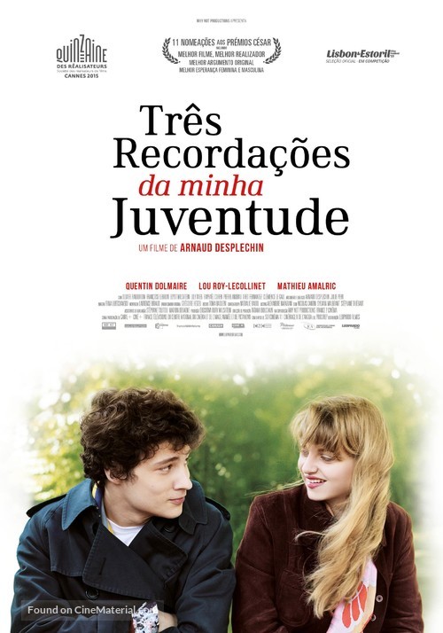 Trois souvenirs de ma jeunesse - Portuguese Movie Poster