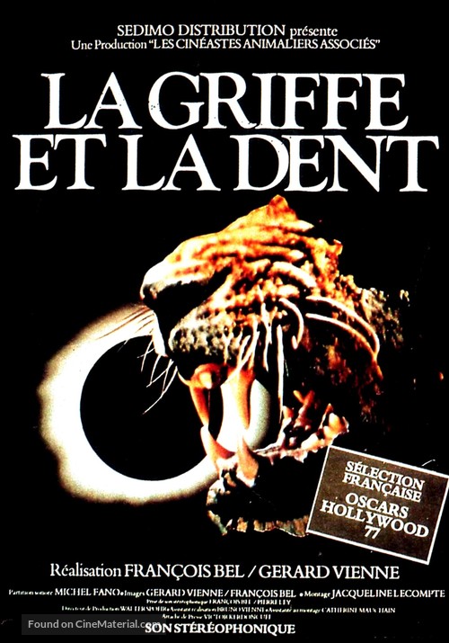 La griffe et la dent - French Movie Poster