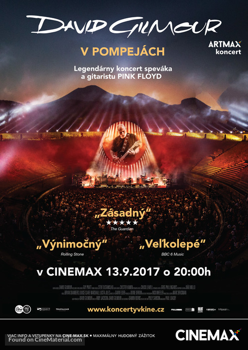 David Gilmour Live at Pompeii - Slovak Movie Poster