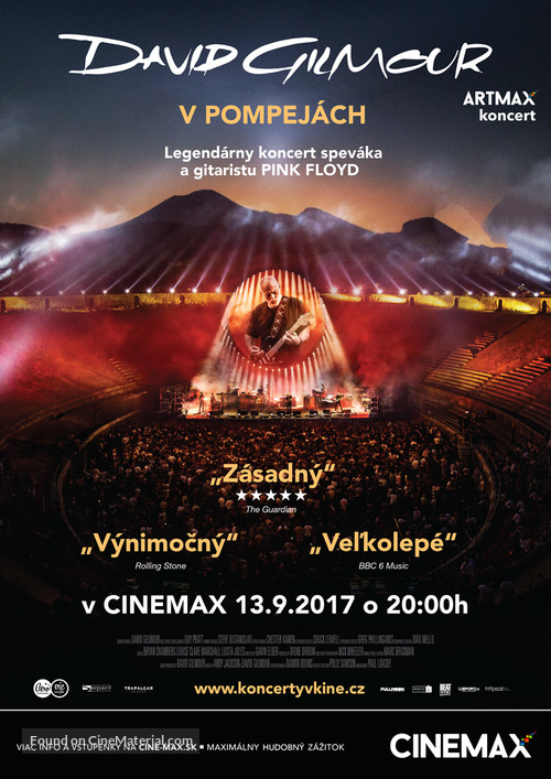 David Gilmour Live at Pompeii - Slovak Movie Poster