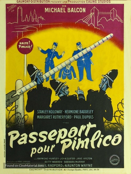 Passport to Pimlico - French Movie Poster