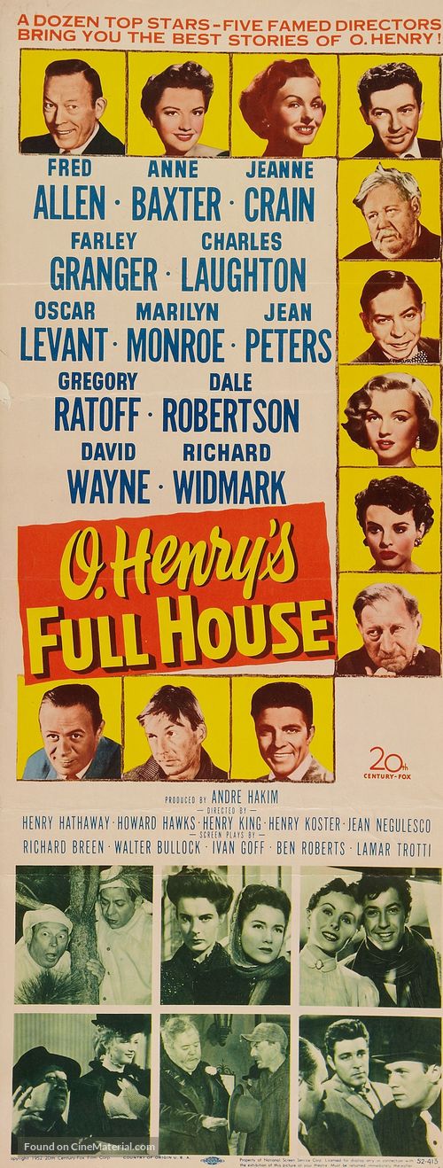 O. Henry&#039;s Full House - Movie Poster