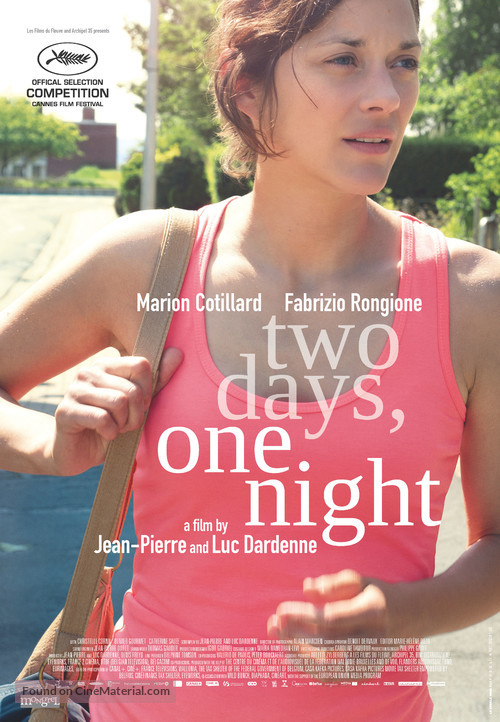 Deux jours, une nuit - Canadian Movie Poster