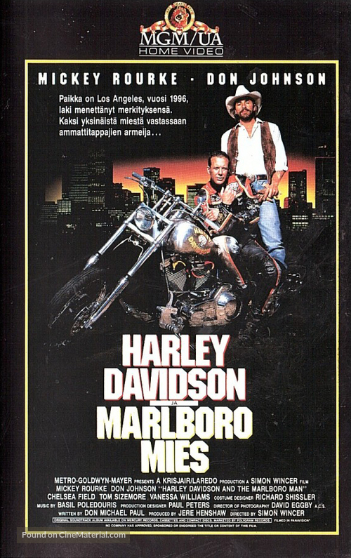 Harley Davidson and the Marlboro Man - Finnish VHS movie cover