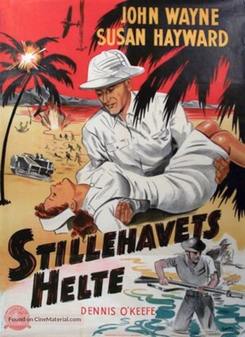 The Fighting Seabees - Danish Movie Poster