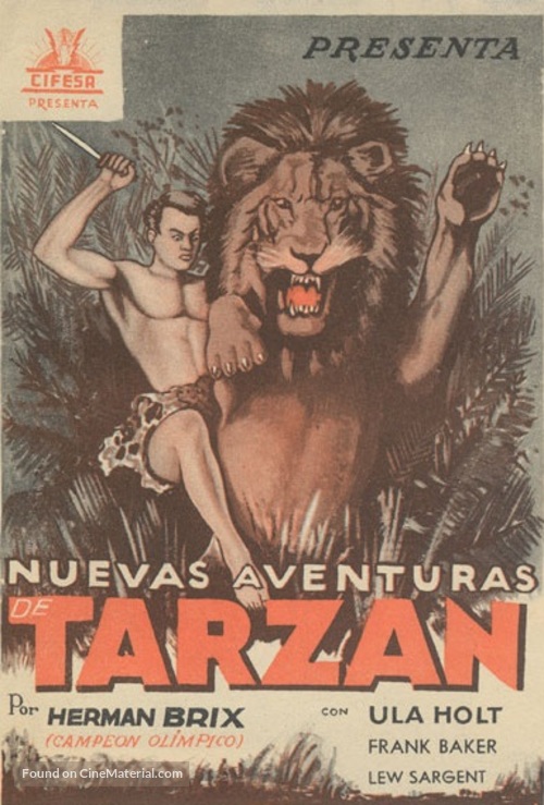 The New Adventures of Tarzan - Spanish Movie Poster