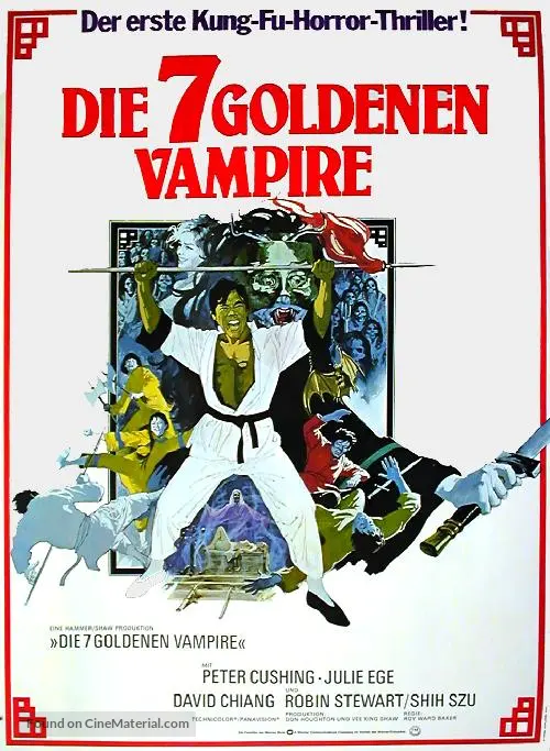 The Legend of the 7 Golden Vampires - German Movie Poster