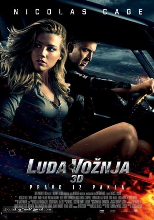 Drive Angry - Serbian Movie Poster