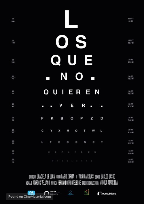 Los que no quieren ver - Argentinian Movie Poster