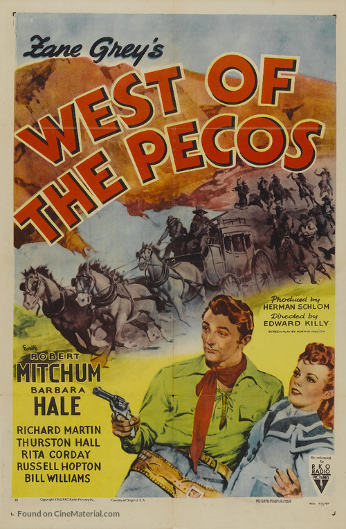 West of the Pecos - Re-release movie poster