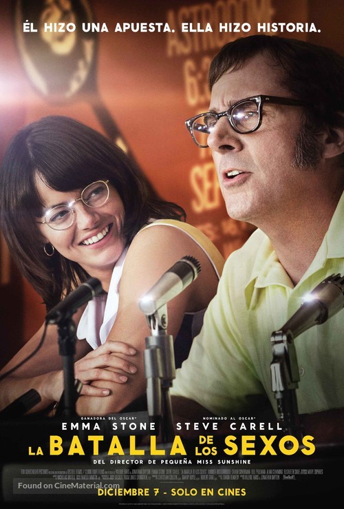 Battle of the Sexes - Colombian Movie Poster