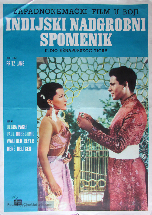 Das iIndische Grabmal - Yugoslav Movie Poster