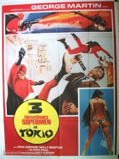 Tre supermen a Tokio - French Movie Poster