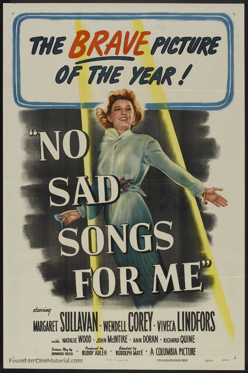 No Sad Songs for Me - Movie Poster