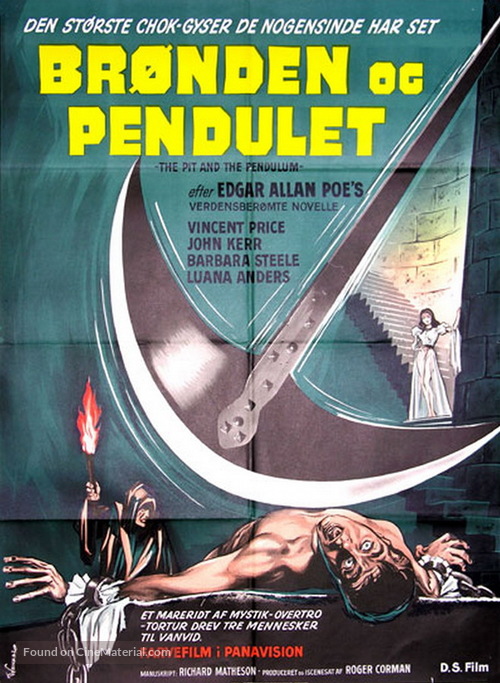Pit and the Pendulum - Danish Movie Poster
