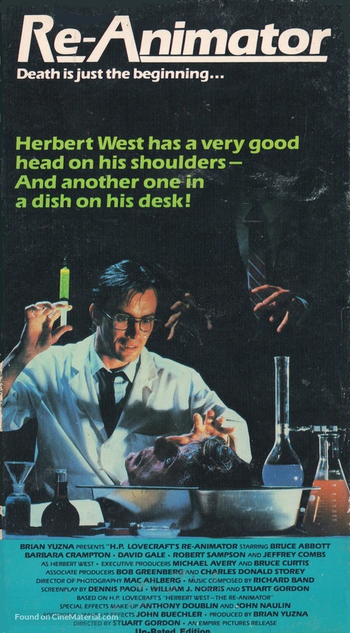 Re-Animator - VHS movie cover