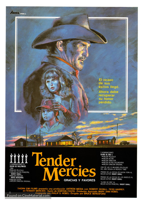 Tender Mercies - Spanish Movie Poster