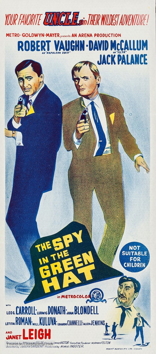 The Spy in the Green Hat - Australian Movie Poster