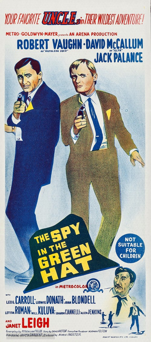 The Spy in the Green Hat - Australian Movie Poster