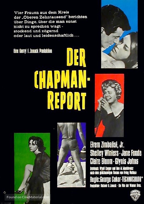 The Chapman Report - German Movie Poster