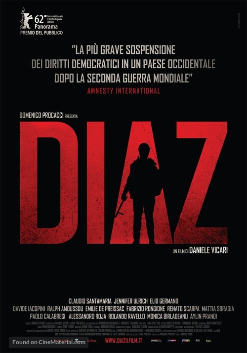 Diaz: Don&#039;t Clean Up This Blood - Italian Movie Poster