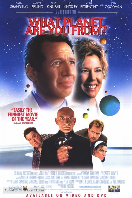 What Planet Are You From? - Video release movie poster