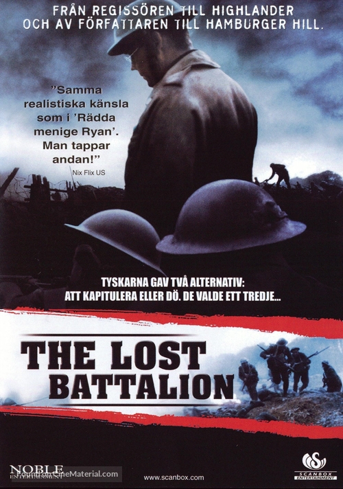The Lost Battalion - Swedish DVD movie cover