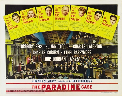 The Paradine Case - Movie Poster
