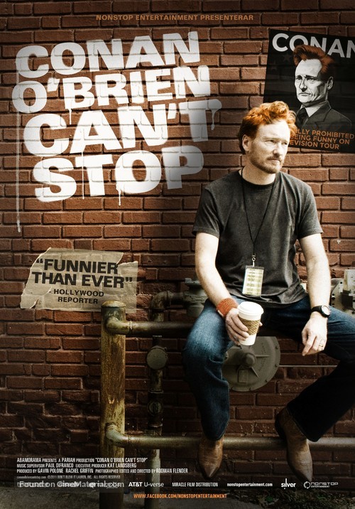 Conan O&#039;Brien Can&#039;t Stop - Swedish Movie Poster