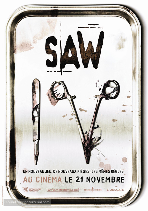 Saw IV - French Movie Poster