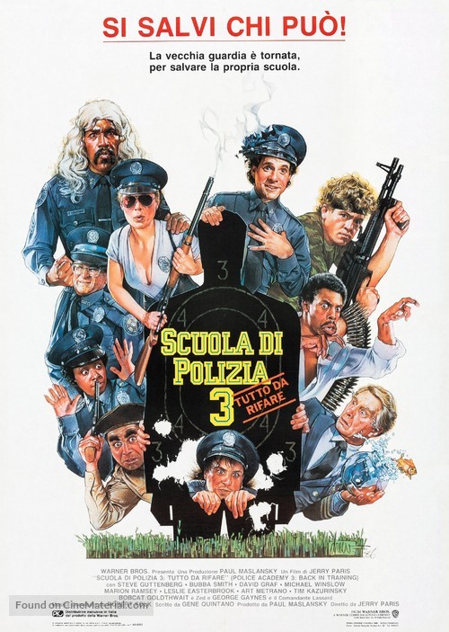 Police Academy 3: Back in Training - Italian Movie Poster