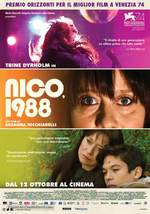 Nico, 1988 - Italian Movie Poster
