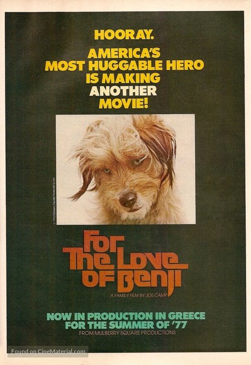 For the Love of Benji - Movie Poster